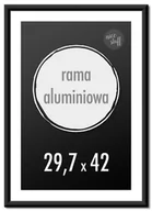 Ramki na zdjęcia - Ramka na zdjęcia 29,7x42 cm A3 Ramki aluminiowe 42x29,7 cm czarna - miniaturka - grafika 1