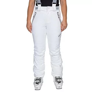 Spodnie damskie - Trespass damskie spodnie narciarskie MARISOL wodoodporne z zamkami do kostki i zdejmowanymi szelkami, białe, M FABTSKN20002_WHTM - grafika 1