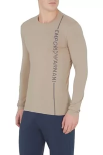 Emporio Armani Męski T-shirt z logo z boku, lina, XL - Koszulki męskie - miniaturka - grafika 1