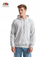 Bluzy męskie - FRUIT LOOM 62140 Bluza Męska z Kapturem Kangurka Light SZARA Rozmiar: XXL - miniaturka - grafika 1