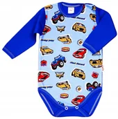 Body dla niemowląt - Body długi rękaw AUTA 100% Bawełna r 92 KLEKLE - miniaturka - grafika 1