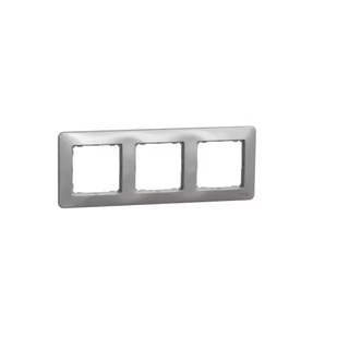 Sedna Design, ramka 3-krotna, srebrne aluminium - Klawisze i ramki - miniaturka - grafika 1