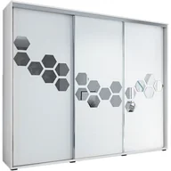 Szafy - Szafa Przesuwna 278 A23 Skąpski Meble Czekolada, Grafit, 215 cm - miniaturka - grafika 1