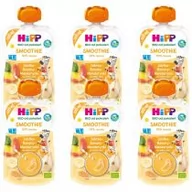 Desery dla dzieci - Hipp Smoothie Mus z owoców i soków po 1. roku jabłka-banany-mandarynki zestaw 6 x 120 ml Bio - miniaturka - grafika 1