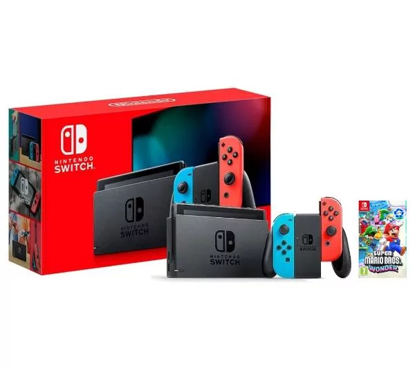 Nintendo Switch Joy-Con v2 (czerwono-niebieski) Nowy Model 2019 NHS002 - Super Mario Bros. Wonder - Kup na Raty - RRSO 0%