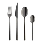 Zestawy sztućców - Zestaw sztućców czarnych na 6 osób 24 elementy MARIZA BLACK - miniaturka - grafika 1