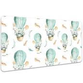 Podkładki na biurko - Mata ochronna na biurko Królik w balonie 100x50 cm, Dywanomat - miniaturka - grafika 1