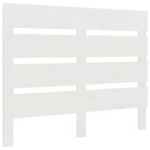 Lumarko Wezgłowie łóżka, białe, 75x3x80 cm, lite drewno sosnowe - Łóżka - miniaturka - grafika 3