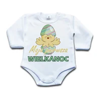 Body dla niemowląt - BODY Moja pierwsza Wielkanoc - kurczak 98 dł - miniaturka - grafika 1