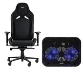 Fotele gamingowe - SMX Fotel gamingowy Semeru + Devi podstawka chłodząca pod laptop - miniaturka - grafika 1