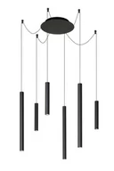 Lampy sufitowe - Lucide LORENZ Pająk Czarna LED ściemnialna 6x4W 3000K Lampa wisząca 74403/06/30 - miniaturka - grafika 1