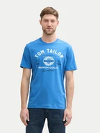 Koszulki męskie - Tom Tailor T-Shirt 1037735 Niebieski Regular Fit - miniaturka - grafika 1