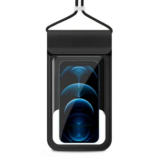 Etui saszetka TWC1 wodoodporne wodoszczelne pokrowiec na telefon 6.8" IPX8 30M przezroczyste okienko Czarne - Etui i futerały do telefonów - miniaturka - grafika 10