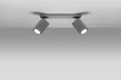 Lampy ścienne - Sollux Lighting Lampa Plafon MERIDA 2 Szary (SL.0456) - miniaturka - grafika 1
