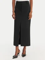 Spódnice - Patrizia Pepe Spódnica midi 8G0515/A498-K103 Czarny Regular Fit - miniaturka - grafika 1