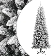 Choinki - vidaXL Sztuczna choinka pokryta śniegiem, 240 cm, PVC i PE - miniaturka - grafika 1