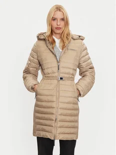 Calvin Klein Kurtka zimowa K20K208011 Beżowy Slim Fit - Kurtki damskie - miniaturka - grafika 1