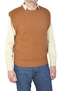 SWETER MĘSKI BEZRĘKAWNIK JACK & JONES JJENICK KNIT VEST RUBBER - Swetry męskie - miniaturka - grafika 1