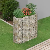 Donice - vidaXL Podwyższona donica gabionowa, galwanizowane żelazo, 120x50x100 - miniaturka - grafika 1