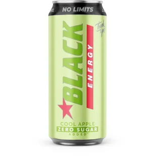 Black Energy Cool Apple Gazowany napój 500 ml - Napoje energetyczne i izotoniczne - miniaturka - grafika 1