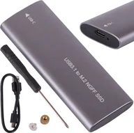 Złącza, przejściówki, adaptery - Adapter AV Verk Obudowa adapter dysku kieszeń m.2 sata ngff usb 3.1 usb typ-c 2230-2280mm Obudowa adapter dysku kieszeń m.2 sata ngff usb 3.1 usb typ-c 2230-2280mm - miniaturka - grafika 1