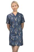 Odzież medyczna - Sukienka tunika medyczna kosmetyczna fartuch wzór 1071 kolekcja BLOOM 50 - miniaturka - grafika 1