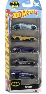 Hot Wheels Samochodziki 5-Pak Batman JBJ76 - Samochody i pojazdy dla dzieci - miniaturka - grafika 1