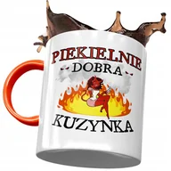 Kubki - Kubek Pomarańczowy Dla Kuzynki na Urodziny Prezent z Nadrukiem ze Zdjęciem + Opakowanie na prezent (wzór 03) - miniaturka - grafika 1