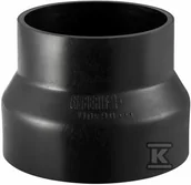 Łączniki, trójniki, kształtki - Redukcja (zwężka) PEHD 75x56 symetryczna krótka, kolor czarny (kanalizacja HDPE) - miniaturka - grafika 1