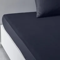 Prześcieradła - Regulowany dolny arkusz 100% bawełna jakość 144 nici, w jednolitych kolorach. Morski 160x200cm - miniaturka - grafika 1