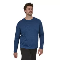Koszulki sportowe męskie - Męska koszulka szybkoschnąca Patagonia L/S Capilene Cool Daily Shirt viking blue/navy blue x-dye - S - miniaturka - grafika 1