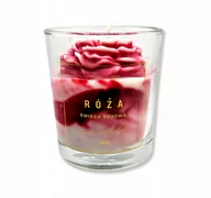 Świece - Piękna Świeca naturalna sojowa ozdobna ręcznie wykonana zapach Róża prezent - miniaturka - grafika 1