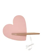 Lampy ścienne - Kinkiet Led Heart, lampy do pokoju dziecięcego, candellux, kinkiet dziecięcy, różowy - miniaturka - grafika 1