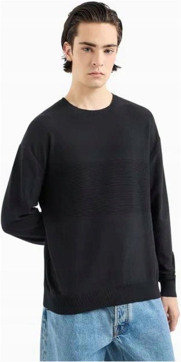 Sweter męski Armani Exchange 6DZM6J ZMQ7Z czarny - XL
