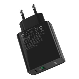 Baseus szybka ładowarka sieciowa USB / USB Typ C VOOC Quick Charge 4.0+ Power Delivery 3.0 + kabel USB - USB Typ C 1m czarny (TZCCFS-H01) - Ładowarki do telefonów - miniaturka - grafika 4