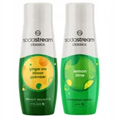 Syropy i koncentraty owocowe - 2x Syrop do Saturatora SODASTREAM Imbir Ginger + Cytryna Limonka Lemon Lime - miniaturka - grafika 1