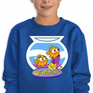 Bluzy dla dziewczynek - Bluza Dziecięca Granatowa Wróżkowie Chrzestni Rybki Wzory -152 Cm (12-13) - miniaturka - grafika 1