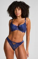 Majtki damskie - Hunkemöller Brazyliany Grace z wysokim wycięciem Niebieski - miniaturka - grafika 1