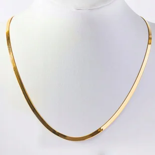 Naszyjnik Żmijka Ze Zlota 375 Elegancki Szeroki 3,85G Snake Na Prezent 45Cm - Naszyjniki - miniaturka - grafika 1