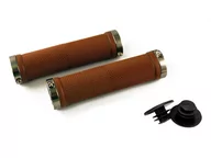 Kierownice rowerowe - CLARKS Chwyty kierownicy CLO201 LOCK-ON brązowe klamry szare aluminiowe anodyzowane 5021646011545 - miniaturka - grafika 1