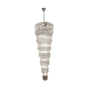 Efektowny, kryształowy, długi żyrandol ZM 18006-69-CHR z serii LUXE - Lampy sufitowe - miniaturka - grafika 1