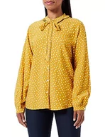 Bluzki damskie - Seidensticker Damska bluzka z długim rękawem Regular Fit, żółty musztardowy, 36 - miniaturka - grafika 1