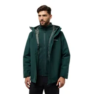 Kurtki męskie - Męska kurtka 3w1 Jack Wolfskin ALTENBERG 3IN1 JKT M black olive - S - miniaturka - grafika 1