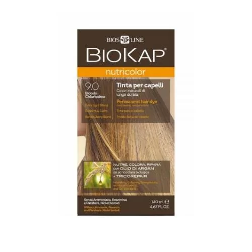 Bios Line S.P.A. BIOKAP NUTRICOLOR 9.0 Bardzo Jasny Blond 140 ml