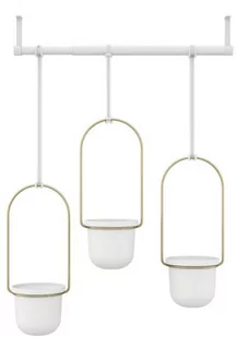 Umbra Doniczki wiszące Triflora biały reling 1011748-524 - Donice - miniaturka - grafika 13