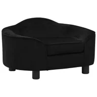 Legowiska dla psów - Vidaxl Sofa dla psa czarna 67x47x36 cm pluszowa 171086 171086 171086 - miniaturka - grafika 1
