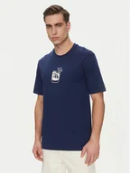 Koszulki męskie - adidas T-Shirt Lounge Drink Graphic JJ4014 Granatowy Regular Fit - miniaturka - grafika 1