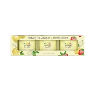 Yankee Candle Zestaw świec wotywnych w szkle Iced BerryLemon do 3 x 37 g - Świece - miniaturka - grafika 1