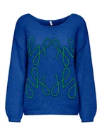 Swetry damskie - ONLY Sweter w kolorze niebieskim - miniaturka - grafika 1