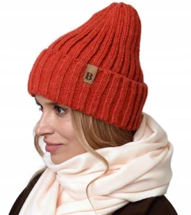 ORANGE czapka DAMSKA CIEPŁA stylowa ZIMOWA wełna POLSKI produkt ZIMA modna - Czapki damskie - miniaturka - grafika 1